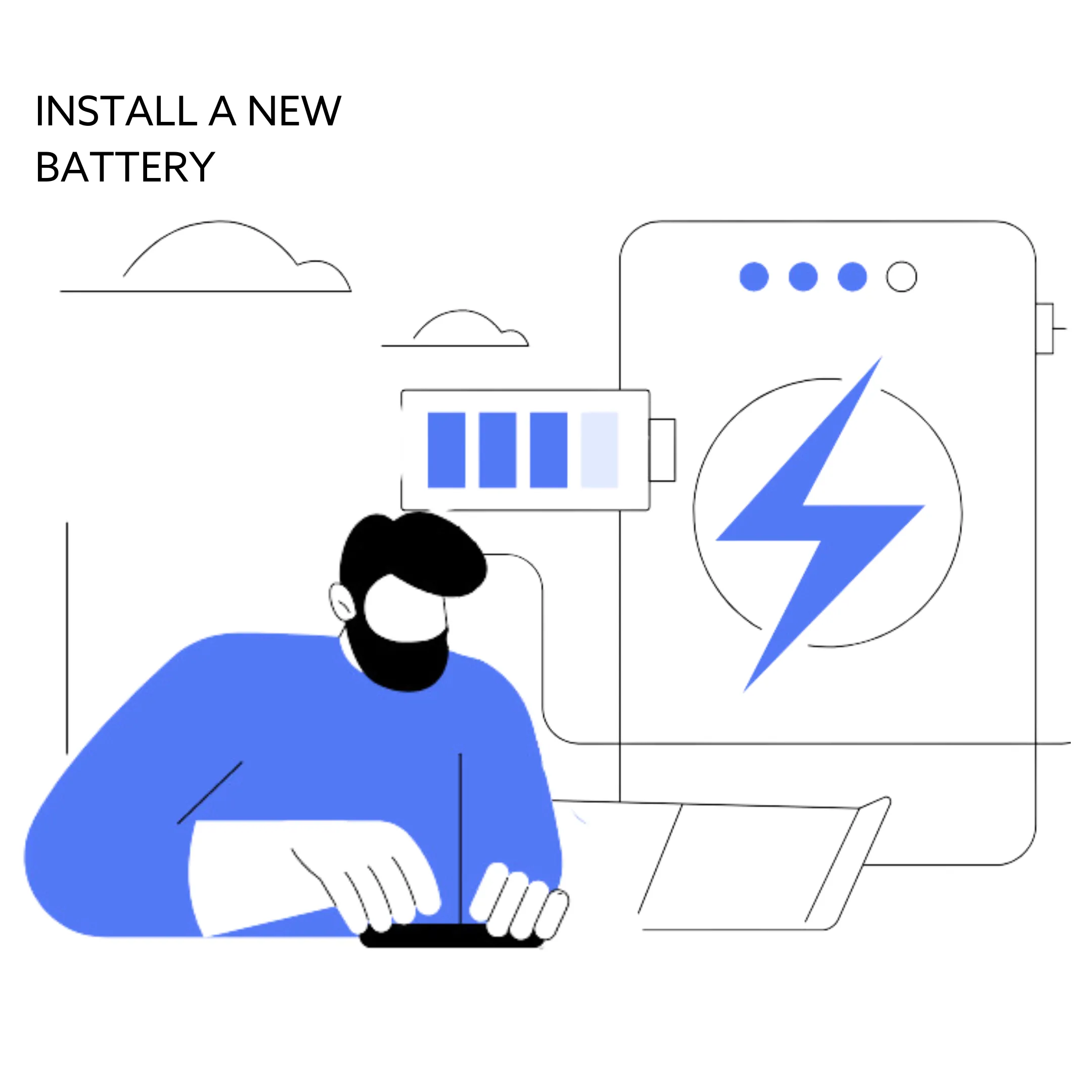 Install a new battery₄  (Note: this option delays dispatch by two business days)