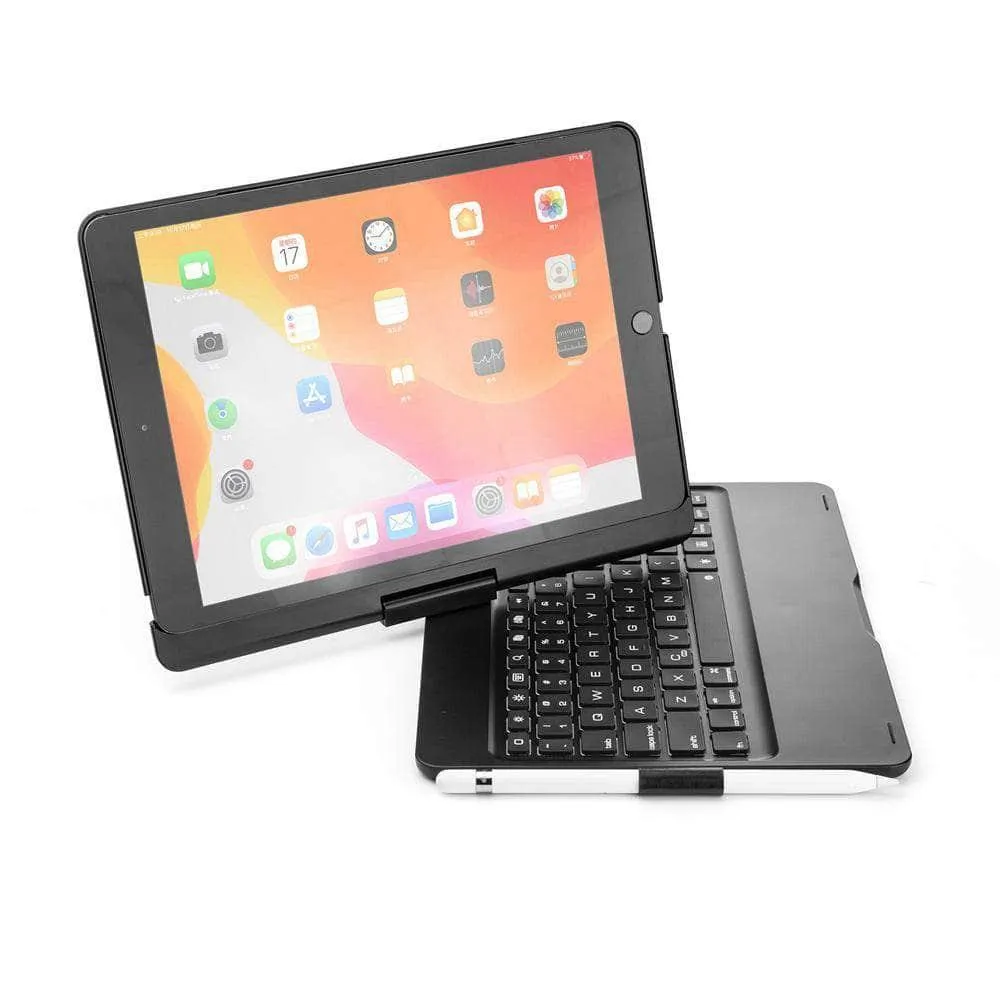 iPad 10.2 2019/2020 (iPad 7/8) Backlit 360 Degree Swivel Rotating Clamshell Keyboard Case