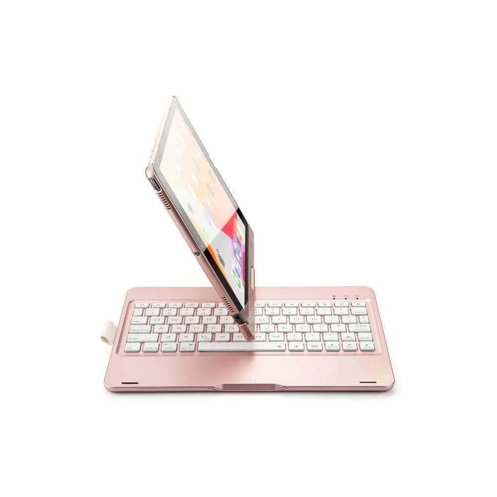 iPad 10.2 2019/2020 (iPad 7/8) Backlit 360 Degree Swivel Rotating Clamshell Keyboard Case