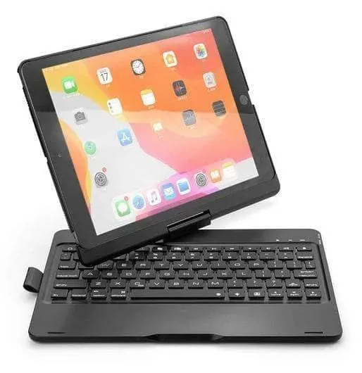 iPad 10.2 2019/2020 (iPad 7/8) Backlit 360 Degree Swivel Rotating Clamshell Keyboard Case