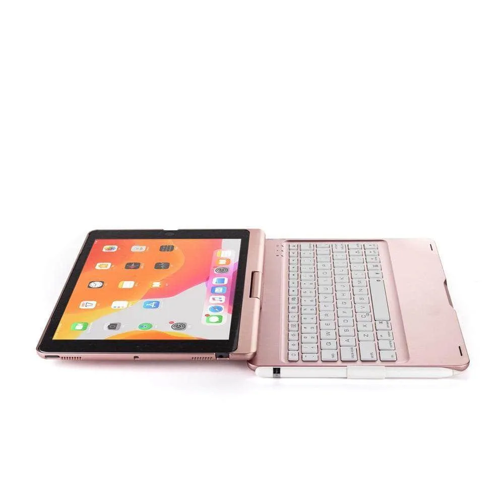 iPad 10.2 2019/2020 (iPad 7/8) Backlit 360 Degree Swivel Rotating Clamshell Keyboard Case