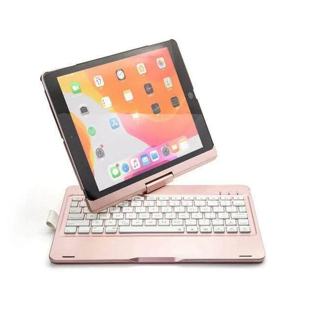 iPad 10.2 2019/2020 (iPad 7/8) Backlit 360 Degree Swivel Rotating Clamshell Keyboard Case