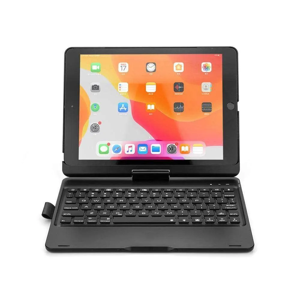 iPad 10.2 2019/2020 (iPad 7/8) Backlit 360 Degree Swivel Rotating Clamshell Keyboard Case