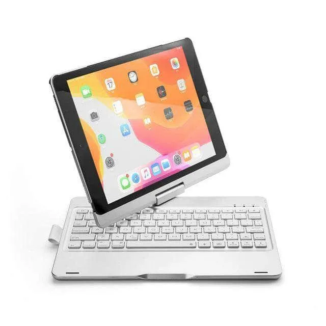 iPad 10.2 2019/2020 (iPad 7/8) Backlit 360 Degree Swivel Rotating Clamshell Keyboard Case