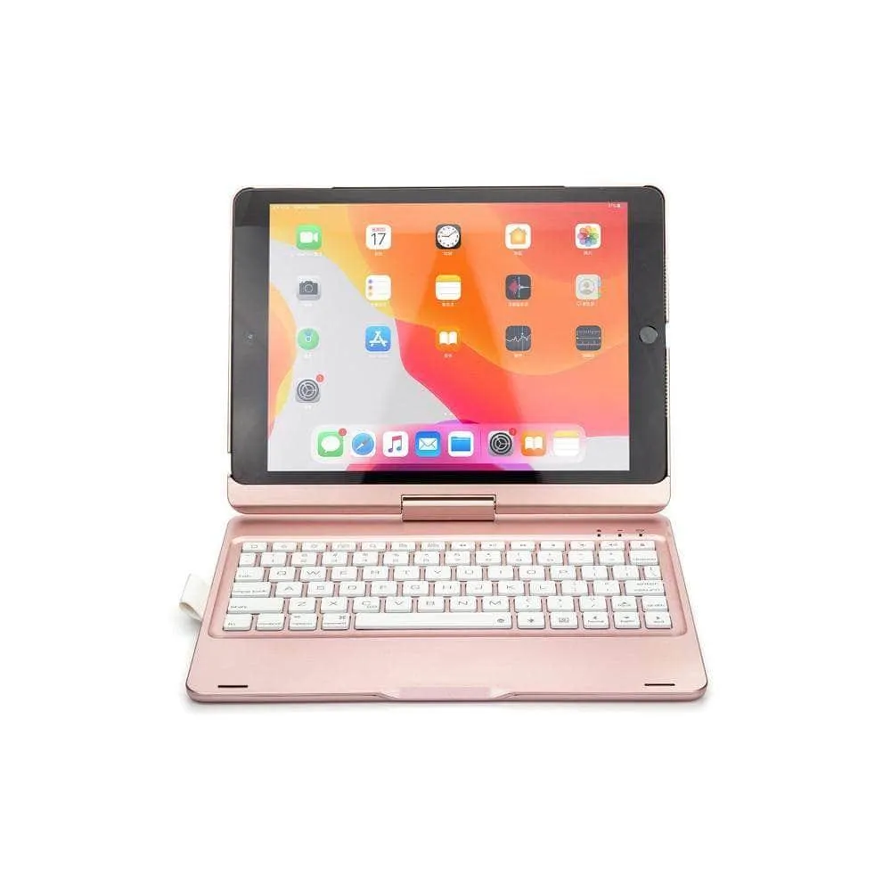 iPad 10.2 2019/2020 (iPad 7/8) Backlit 360 Degree Swivel Rotating Clamshell Keyboard Case