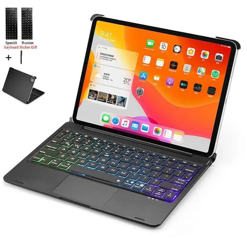 iPad 11 2021 Touchpad Backlit Wireless Bluetooth Keyboard Case