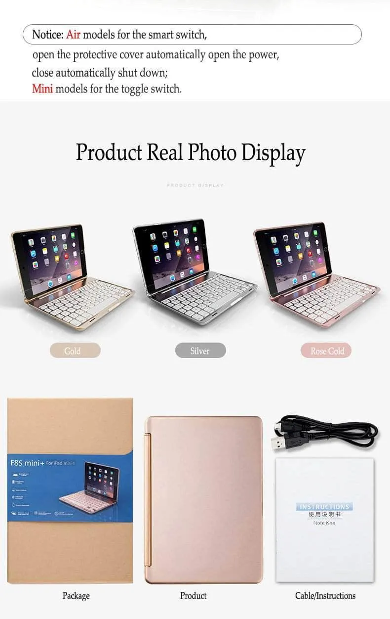 iPad 11 2021 Touchpad Backlit Wireless Bluetooth Keyboard Case