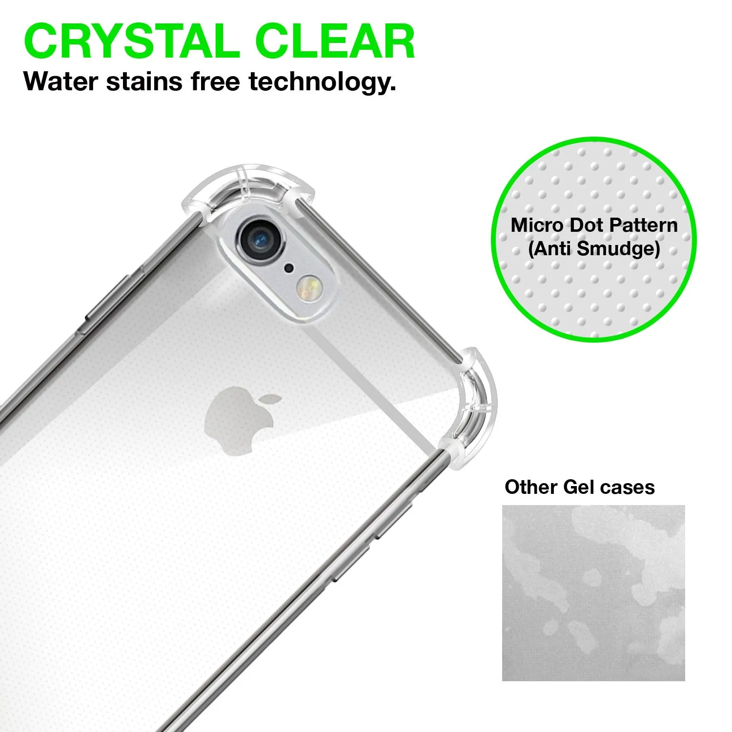 Iphone 6/6s plus Silicon Gel Air Cushion case Back cover - Transparent