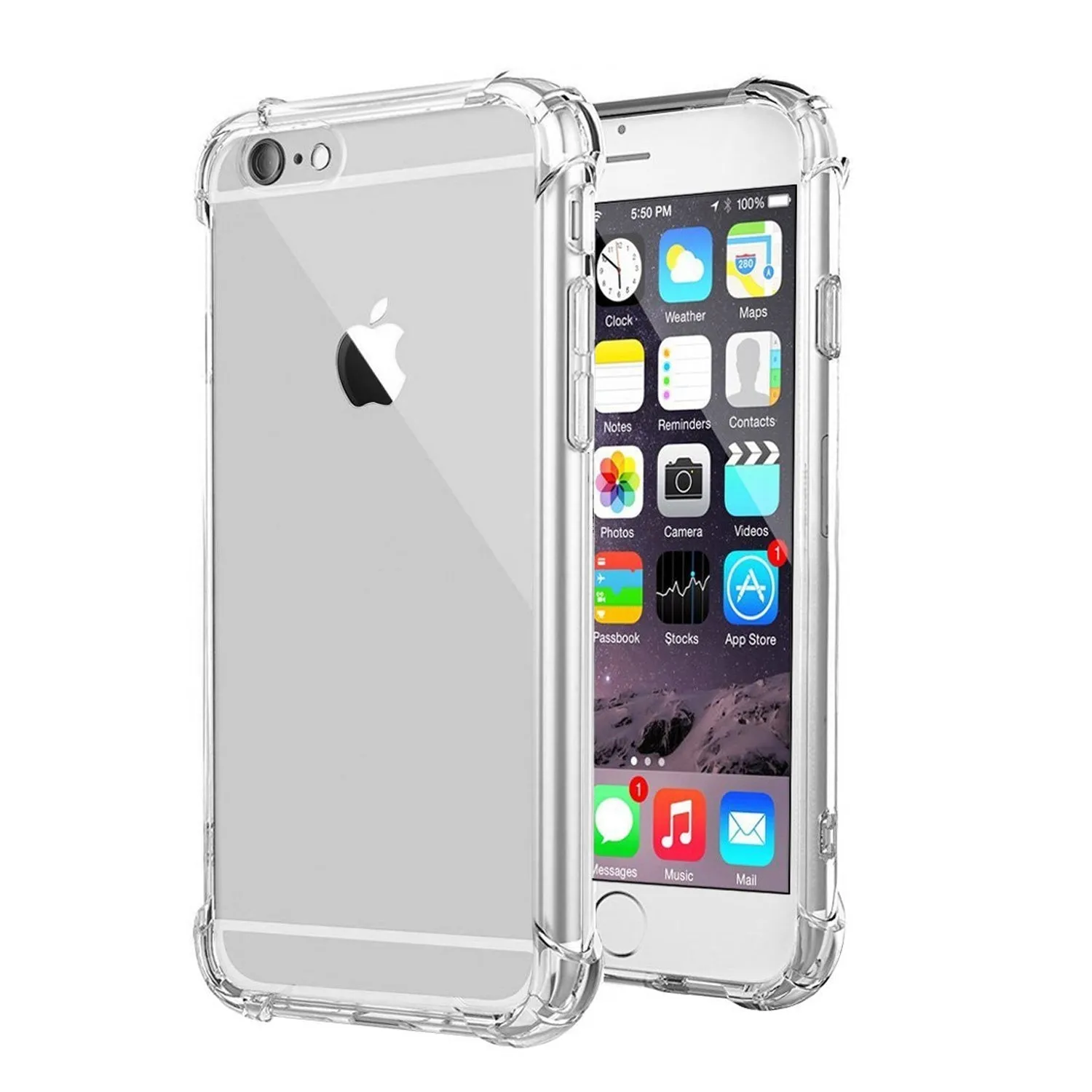 Iphone 6/6s plus Silicon Gel Air Cushion case Back cover - Transparent