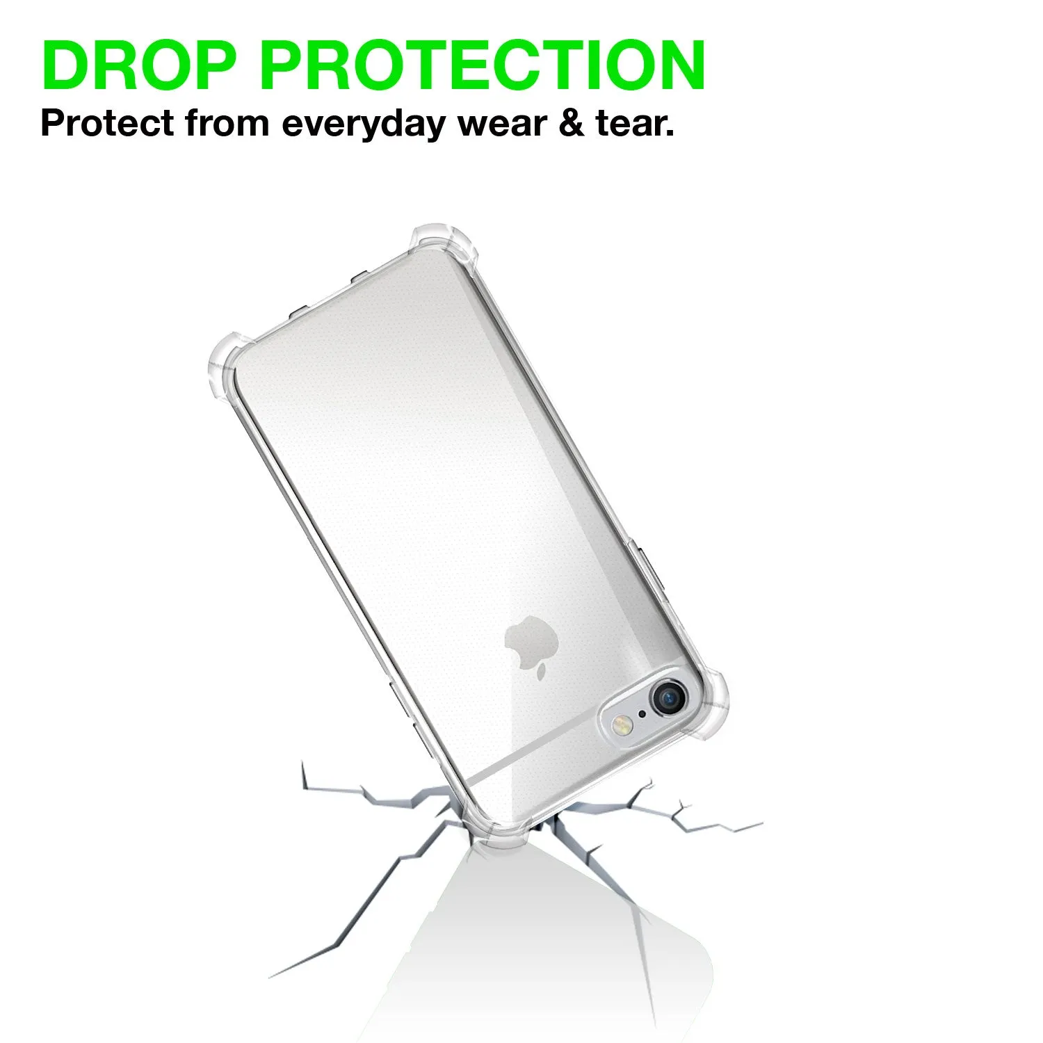 Iphone 6/6s plus Silicon Gel Air Cushion case Back cover - Transparent