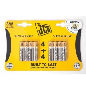 JCB Batteries AAA Alkaline 8Pk