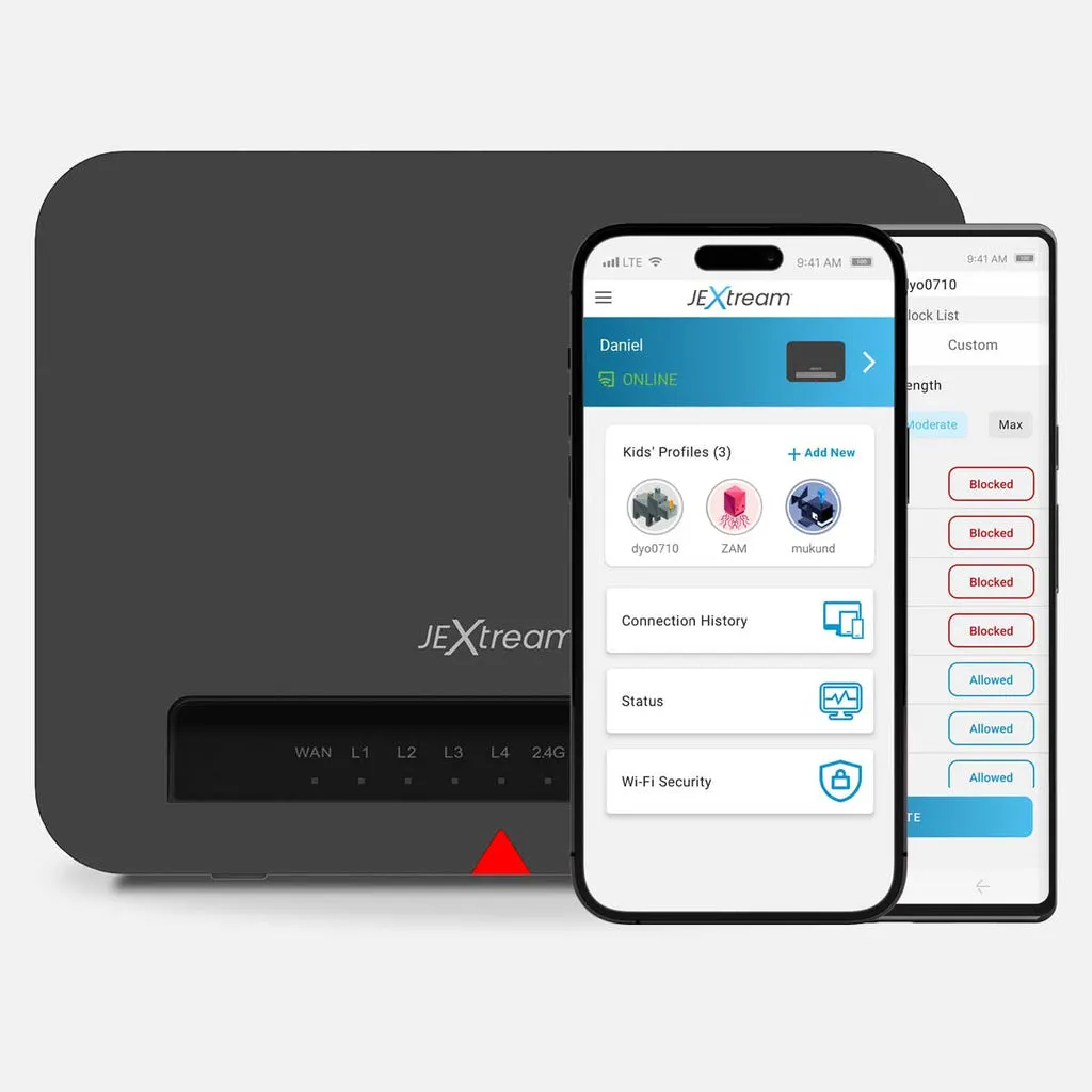 JEXtream FX20 Wi-Fi 6 Parental Control Router   App