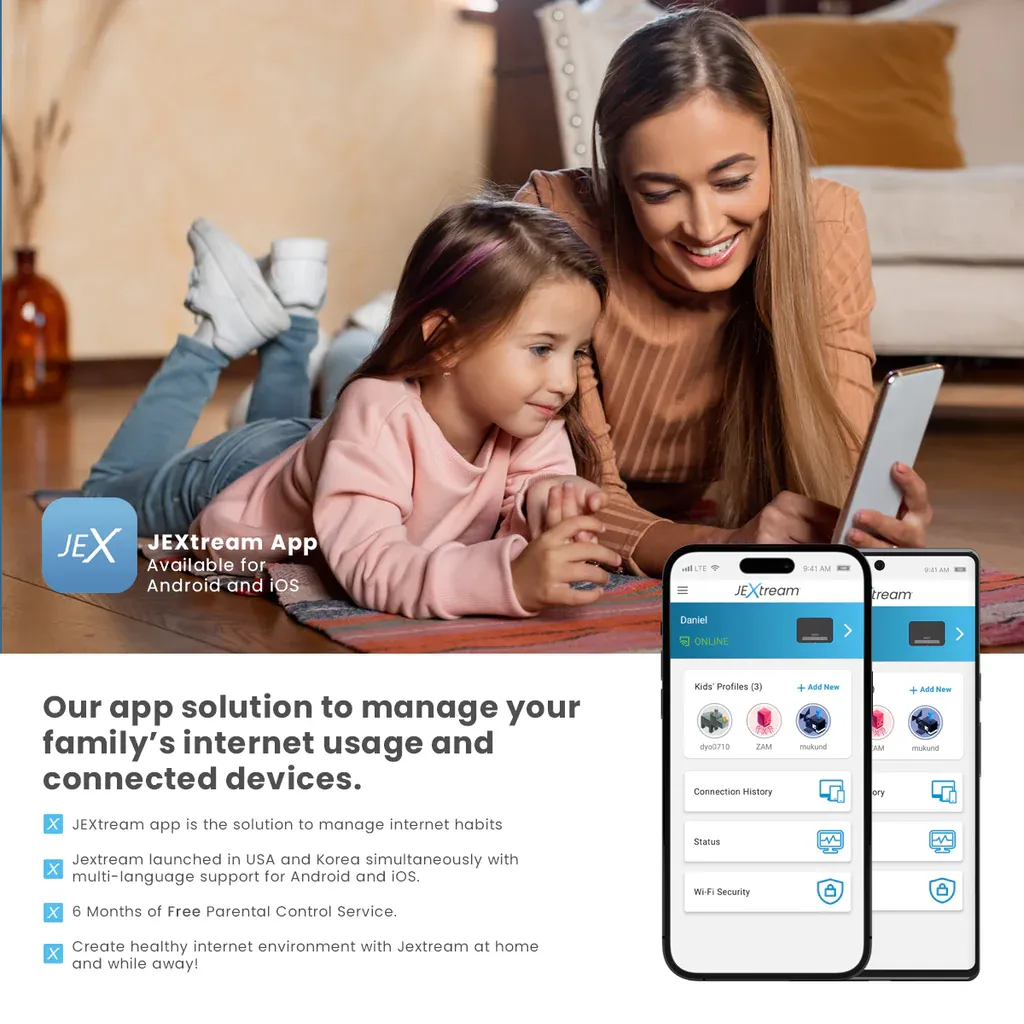 JEXtream FX20 Wi-Fi 6 Parental Control Router   App