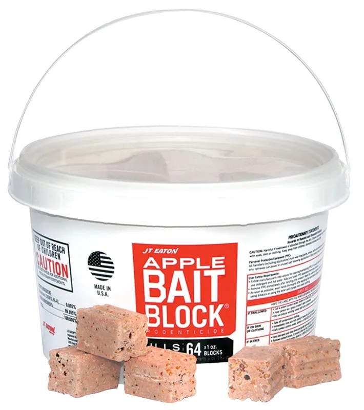 J.T. Eaton 704AP Bait Block Rat and Mouse Poison, 4 lb, Pail :PAIL: QUANTITY: 1