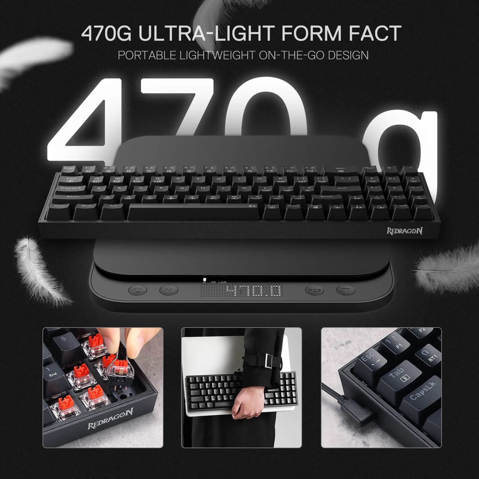 K628 75% Mechanical Gaming Keyboard M693 Gaming Mouse Tri-Modes Combo