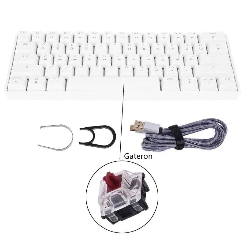 Key Mechanical Keyboard With USB Wired LED