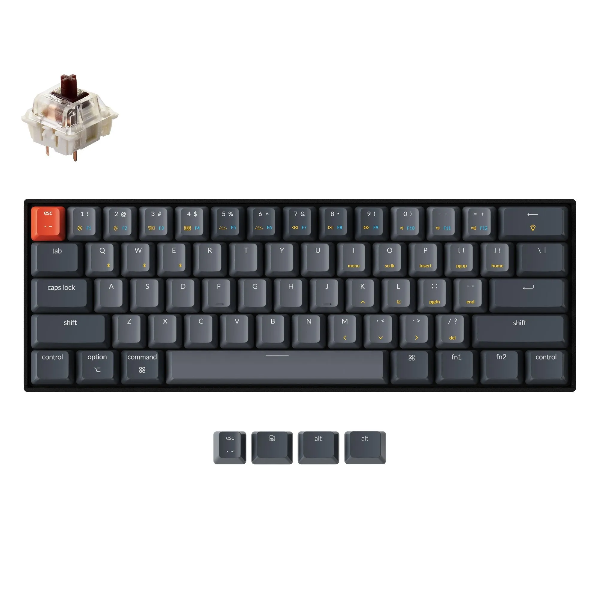 Keychron K12 Wireless Mechanical Keyboard (US ANSI Layout)