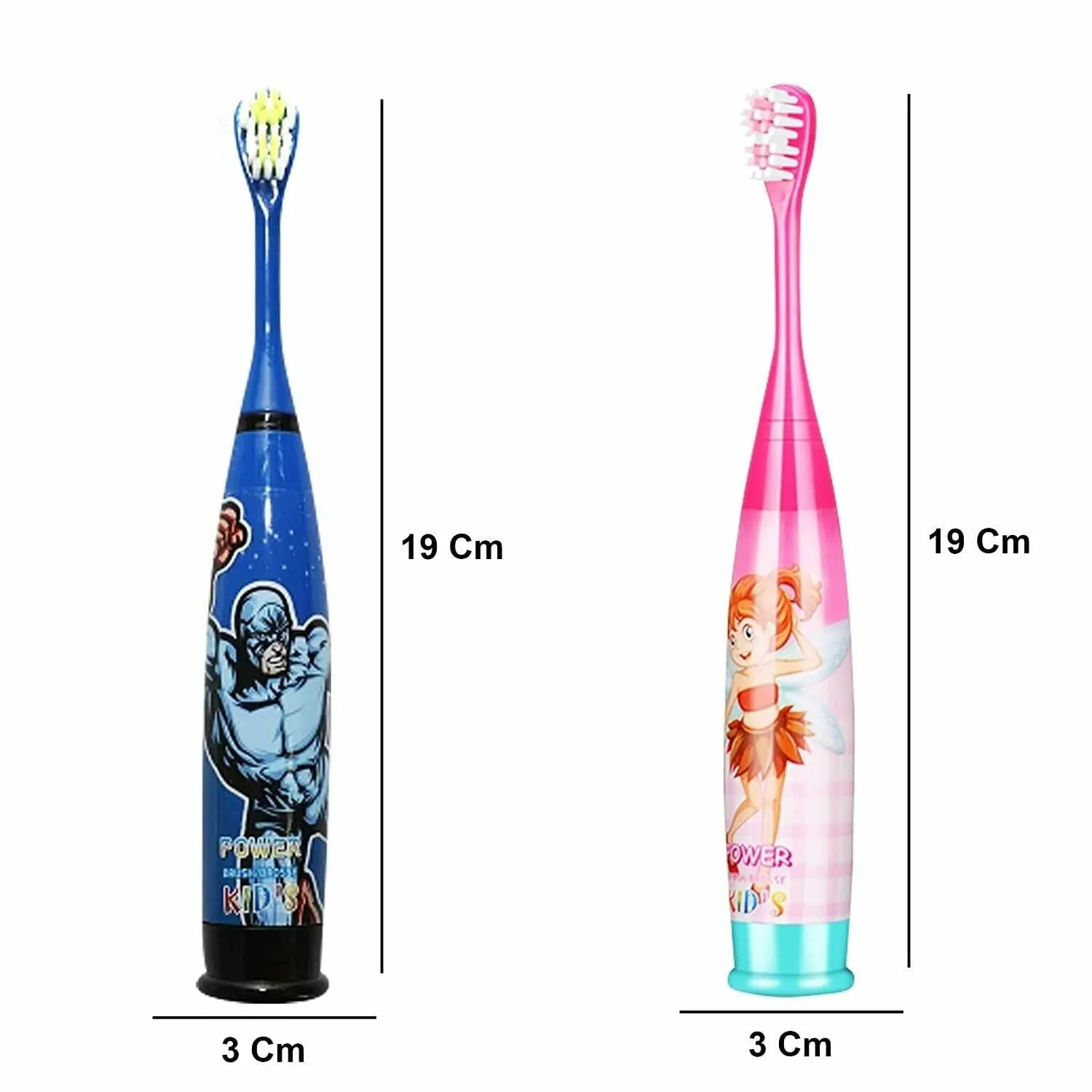 Kids Cartoon Printed Soft Electric Battery Powered Toothbrush 1 Pc