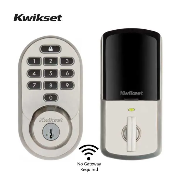 Kwikset - Halo 938 - Electronic Deadbolt - Wi-Fi - SmartKey Technology - 15 - Satin Nickel