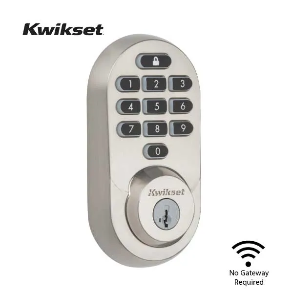 Kwikset - Halo 938 - Electronic Deadbolt - Wi-Fi - SmartKey Technology - 15 - Satin Nickel