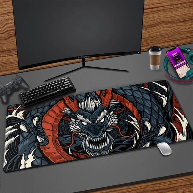 Large Game Mouse Pad Chinese Dragon Gaming Accessories HD Print Office Computer Keyboard Mousepad XXL PC Gamer Laptop Desk Mat