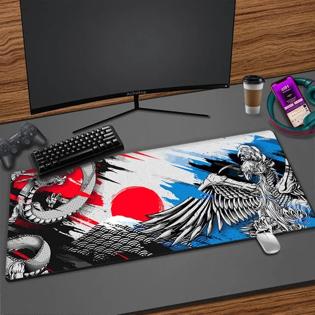 Large Game Mouse Pad Chinese Dragon Gaming Accessories HD Print Office Computer Keyboard Mousepad XXL PC Gamer Laptop Desk Mat