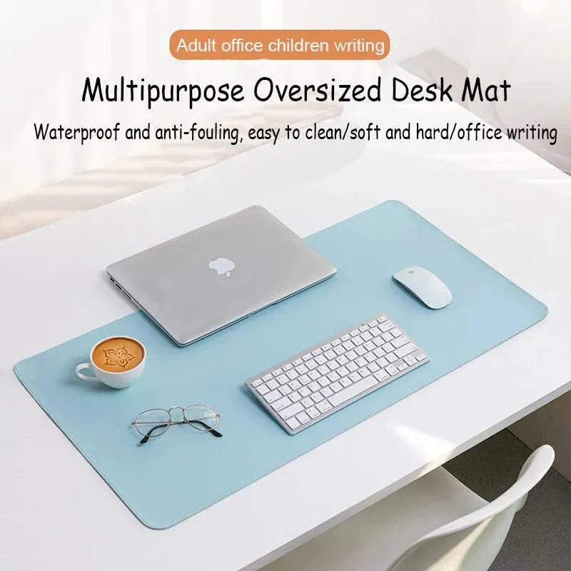 Large PU Leather Desk Mat: Waterproof Mouse Pad for Professional Gaming