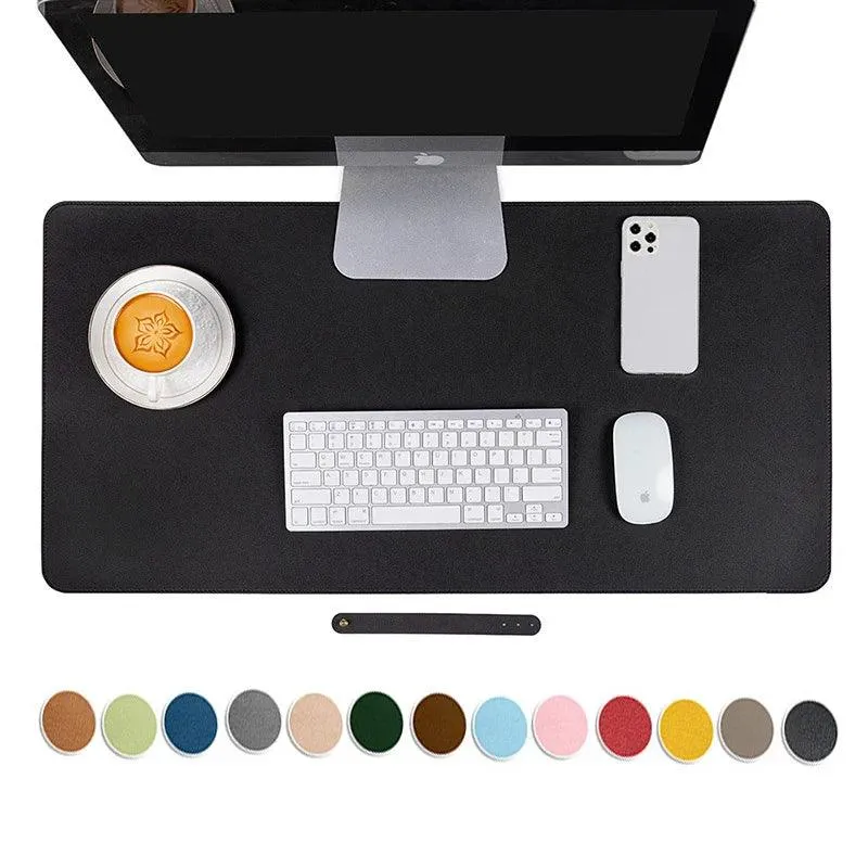 Large PU Leather Desk Mat: Waterproof Mouse Pad for Professional Gaming