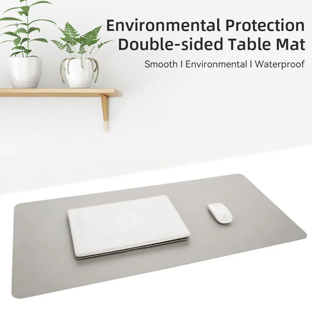 Large Size Office Desk Protector Mat PU Leather Waterproof Mouse Pad