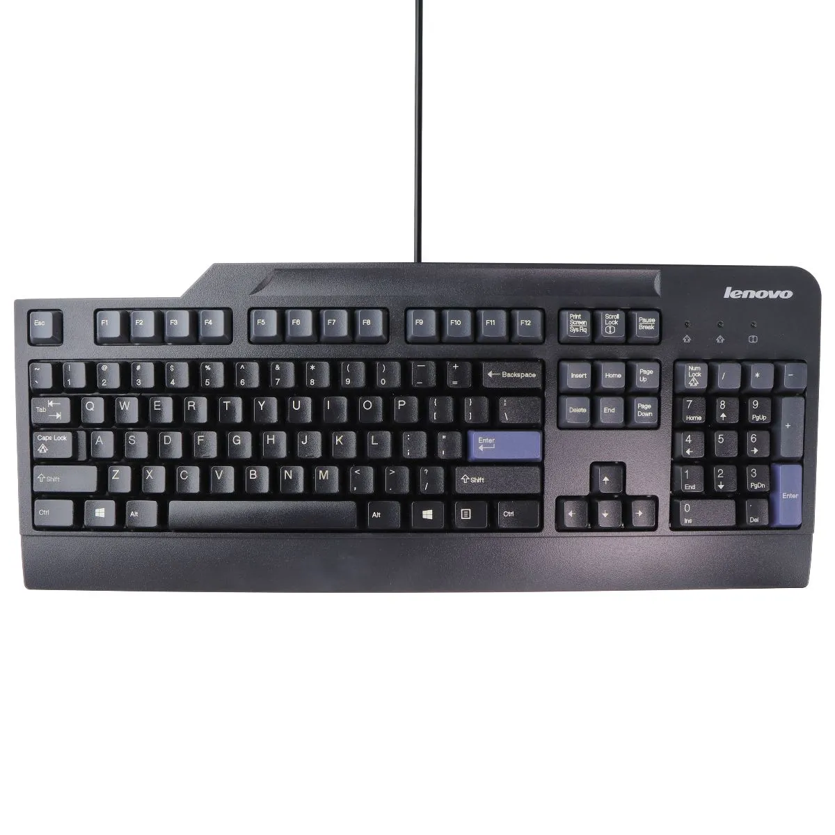 Lenovo Wired USB Keyboard for Windows & More - Black (KB1021)