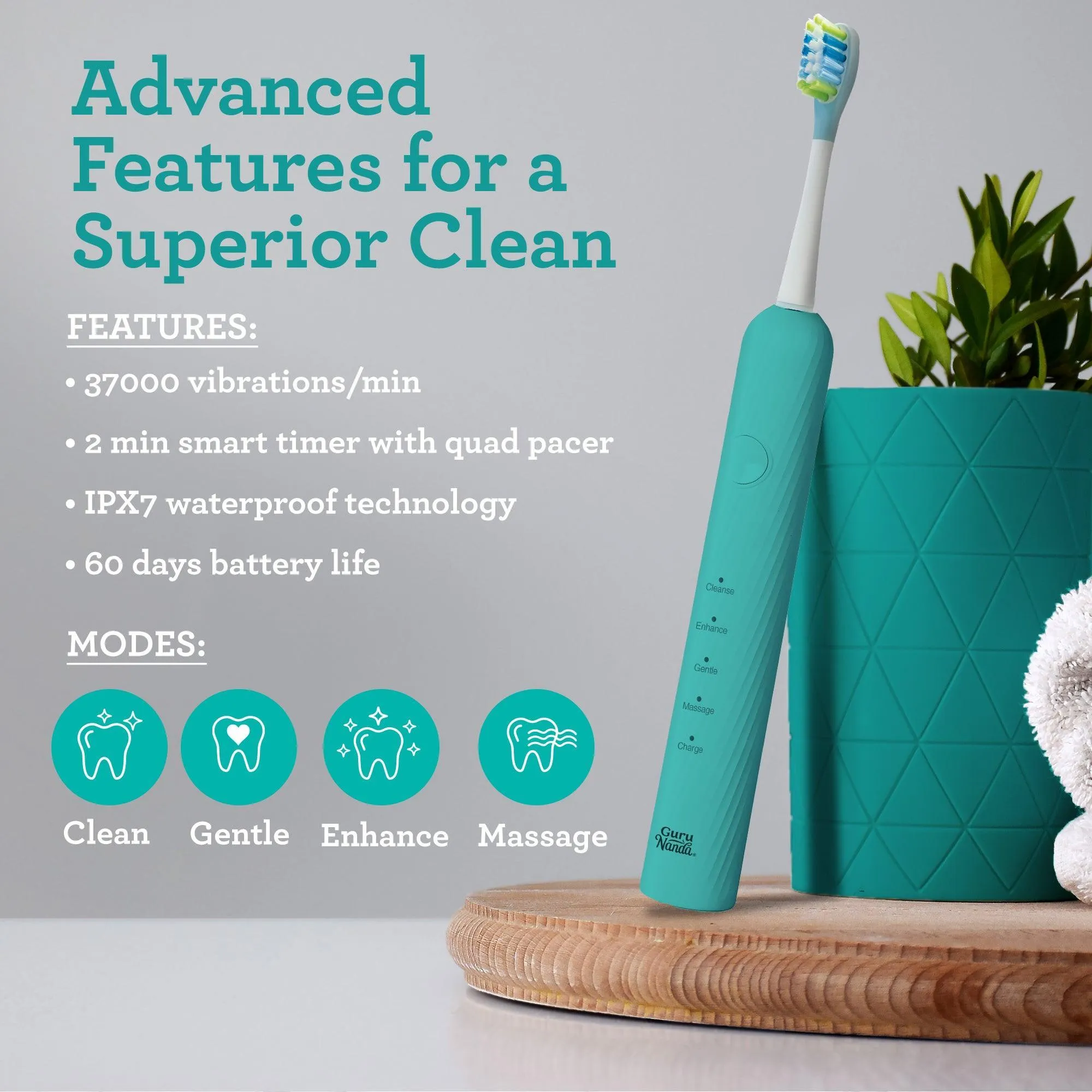 Lion & Lamb 2.0 Portable Toothbrush & Water Flosser - Teal