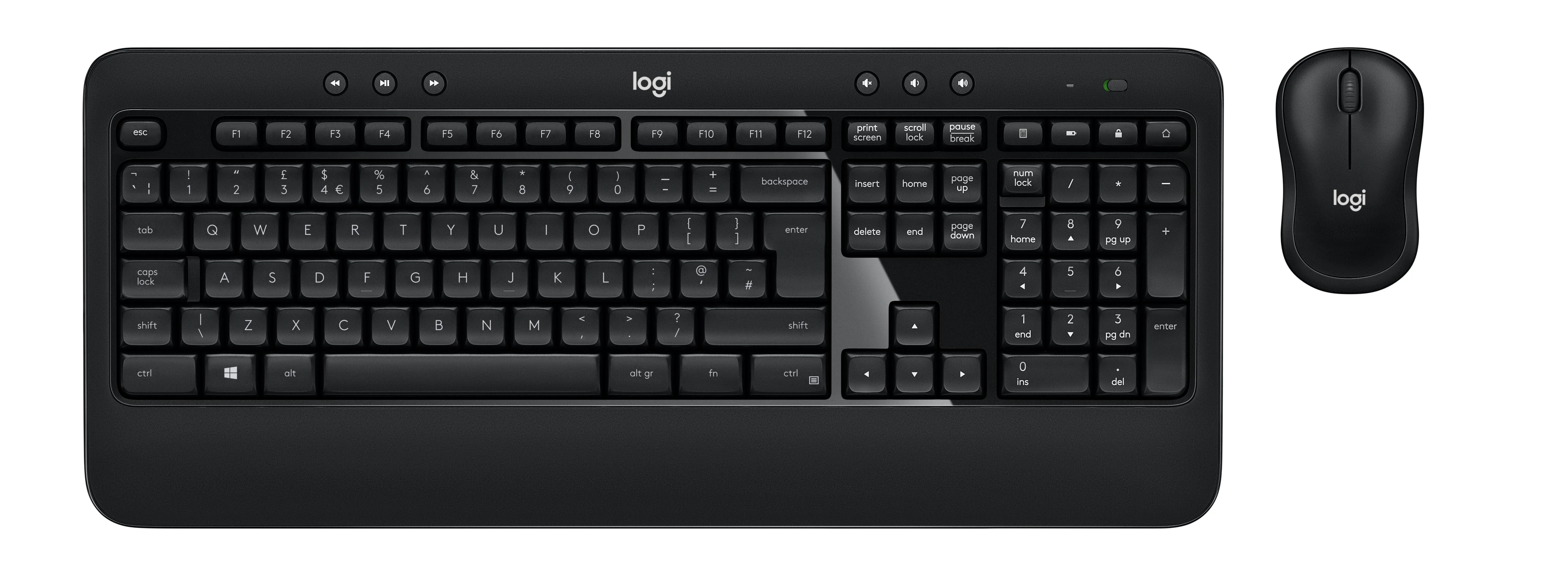 Logitech Advanced Combo - Keyboard And Mouse Set - Wireless - Uk