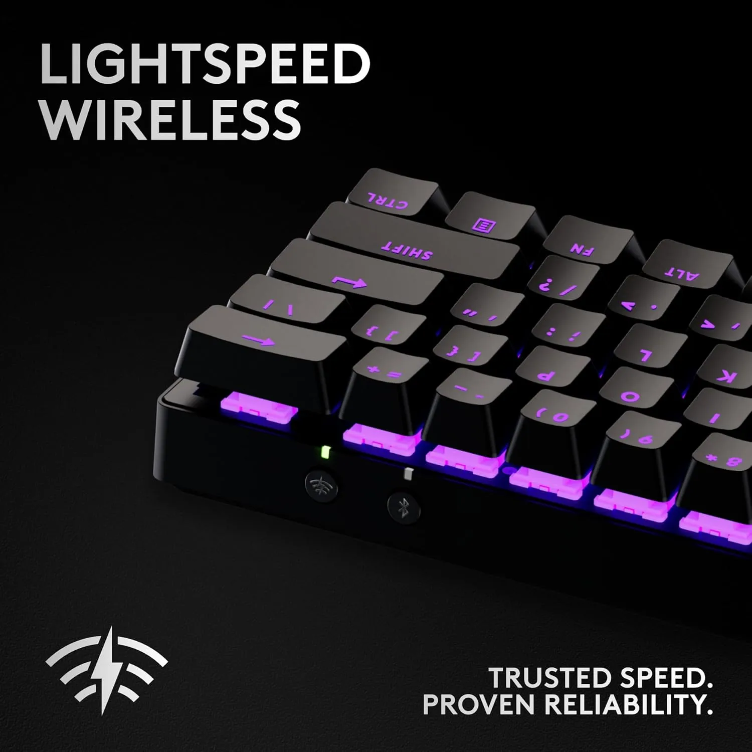 Logitech G PRO X 60 LIGHTSPEED Wireless 60% Mechanical Gaming Keyboard - TKL, LIGHTSYNC RGB, GX Optical Tactile Switches, QWERTY UK, Black