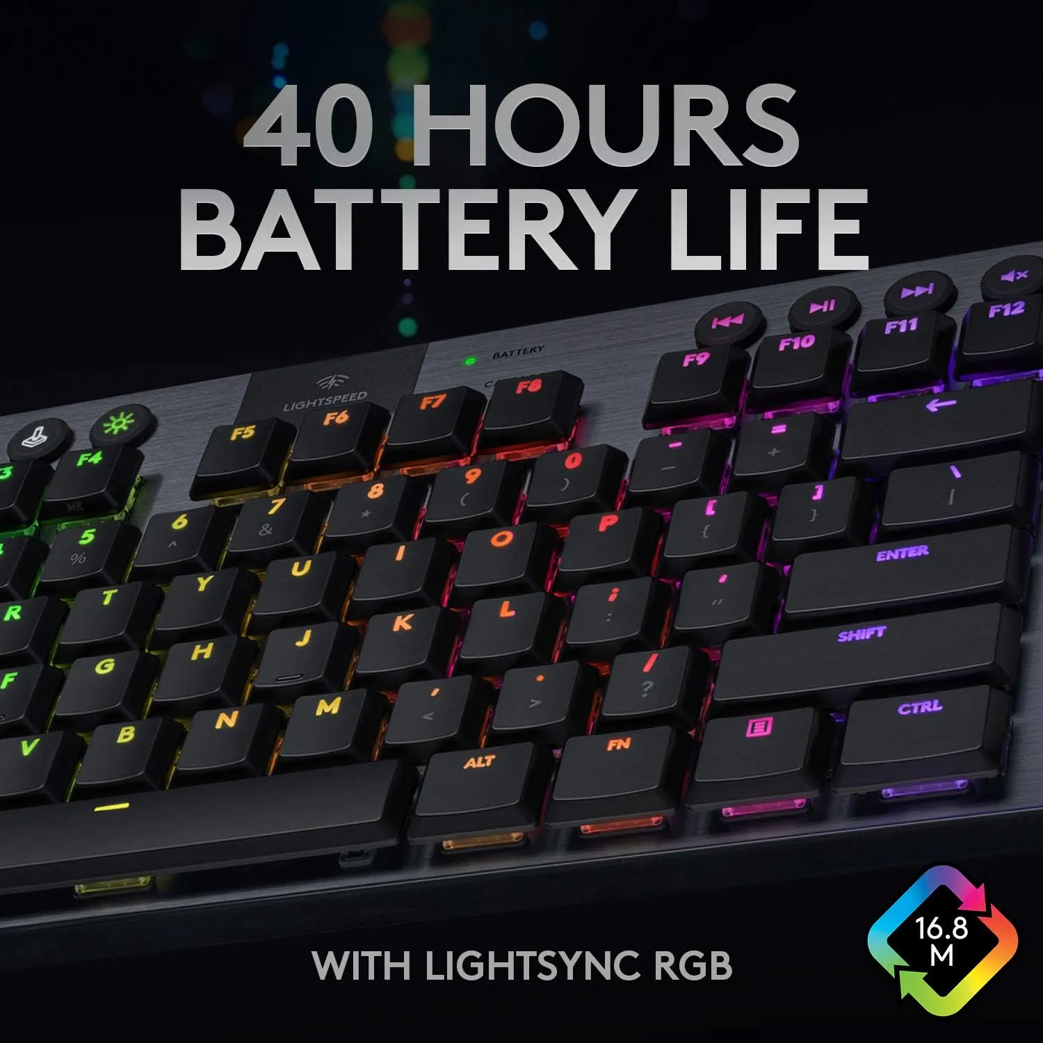 Logitech G915 X Lightspeed TKL 無線 RGB 機械電競鍵盤 - Charming Black 黑色 英文 敲擊感軸 920-012738 原裝行貨