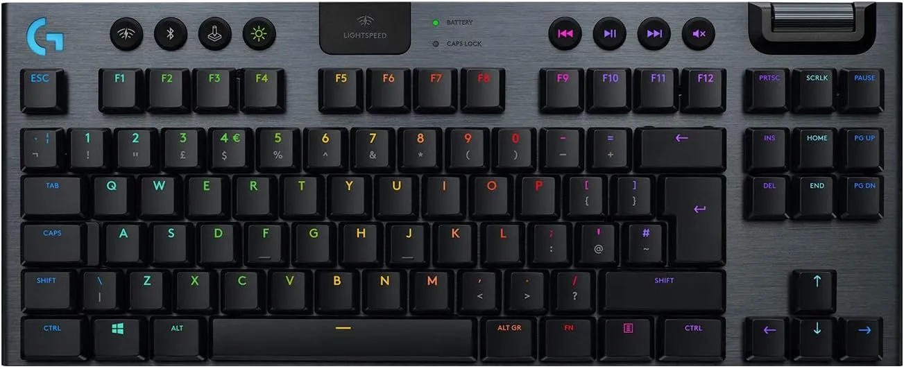 Logitech G915 X Lightspeed TKL 無線 RGB 機械電競鍵盤 - Charming Black 黑色 英文 敲擊感軸 920-012738 原裝行貨