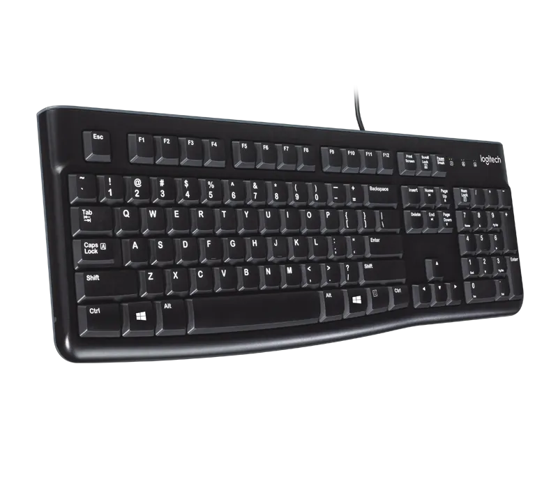 Logitech K120 USB Wired Keyboard | USB Plug-and-Play | Full-Size | Spill-Resistant (920-002582)