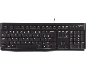 Logitech K120 USB Wired Keyboard | USB Plug-and-Play | Full-Size | Spill-Resistant (920-002582)