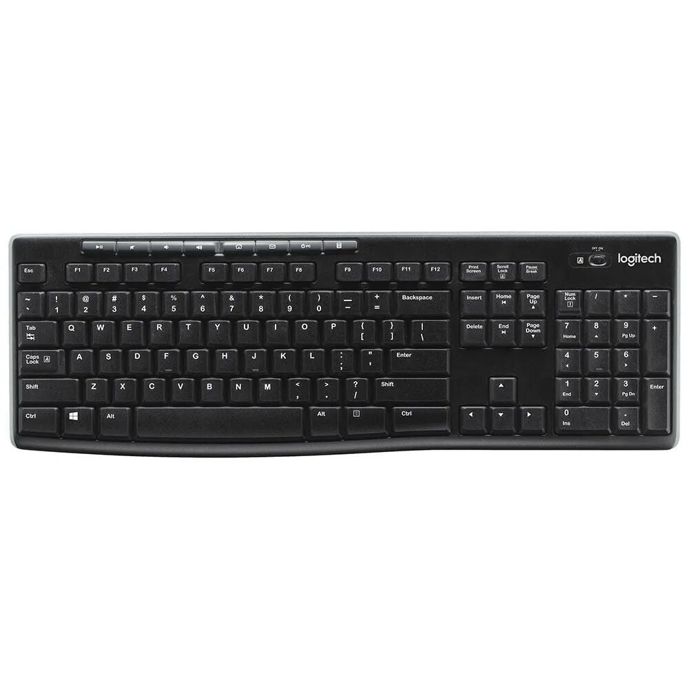 Logitech K270 Wireless 2.4 GHz Full Size USB Keyboard Long-Range 920-003051