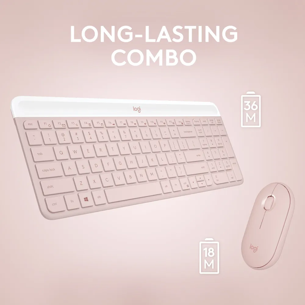 Logitech Mk470 Wireless Slim Combo Rose