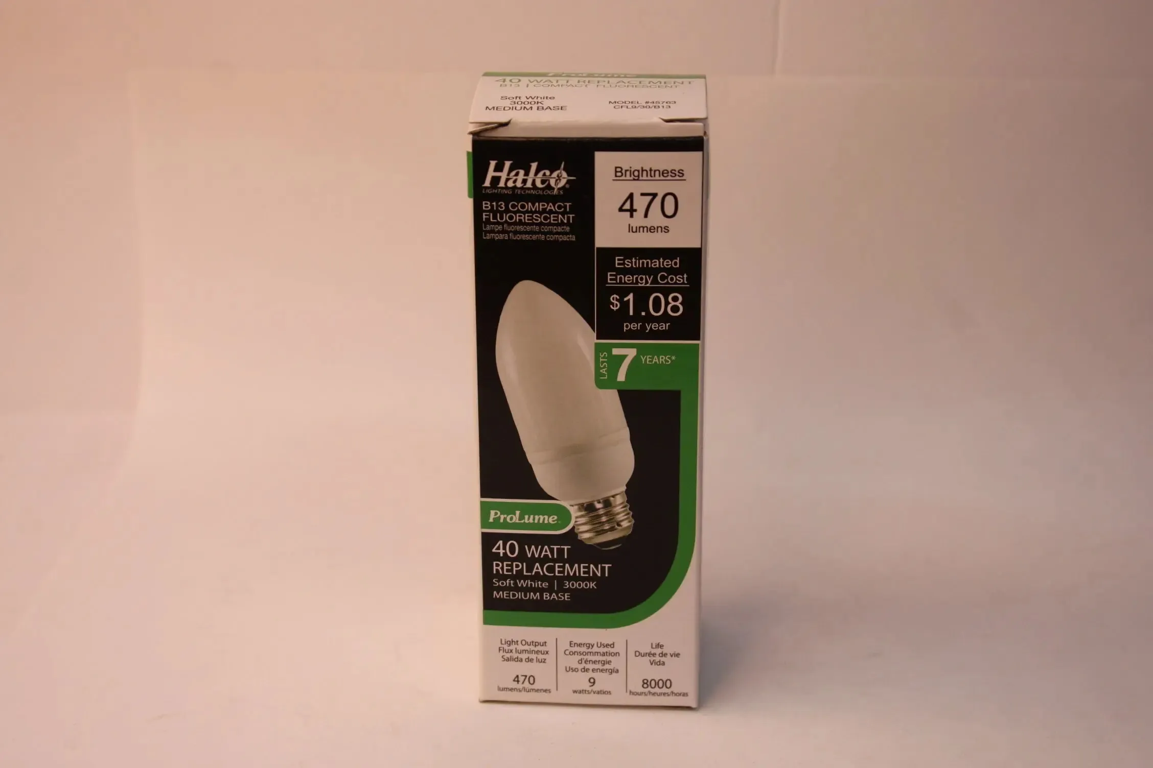 Lot of 10 Halco  45763 CFL9/30/B13 Compact Fluorescent Lamps