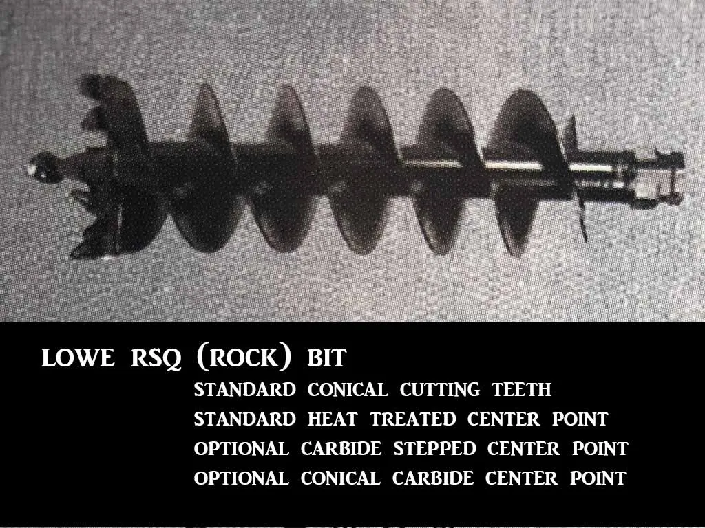 LOWE 3' long auger bits for mini loaders