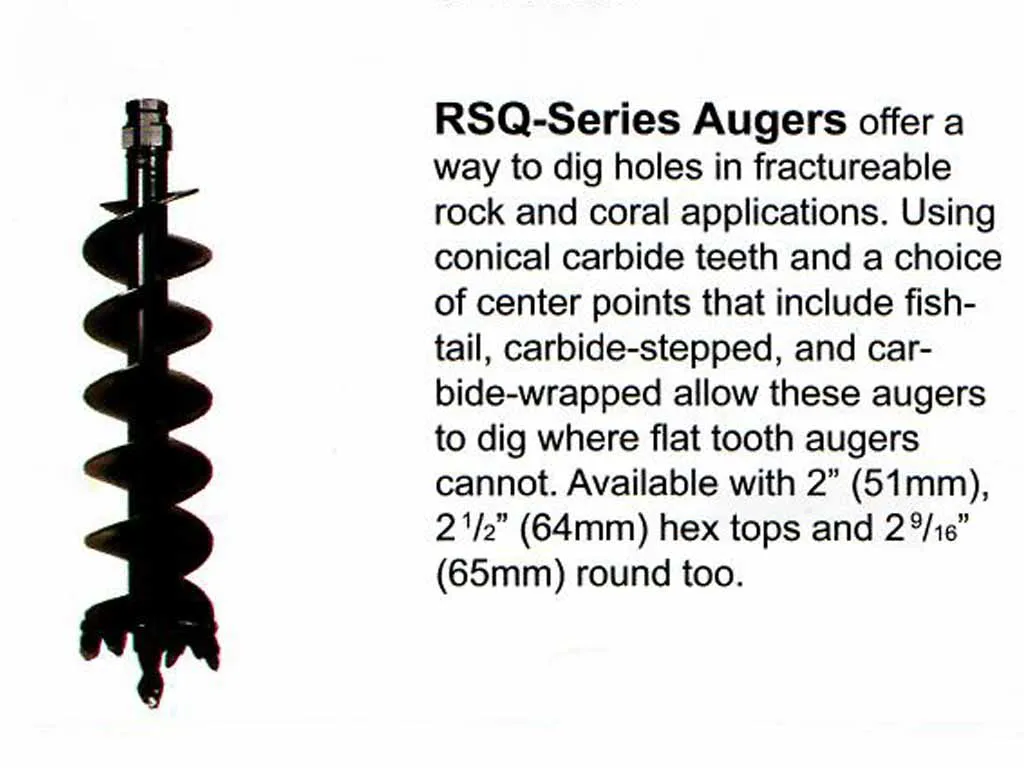 LOWE 3' long auger bits for mini loaders