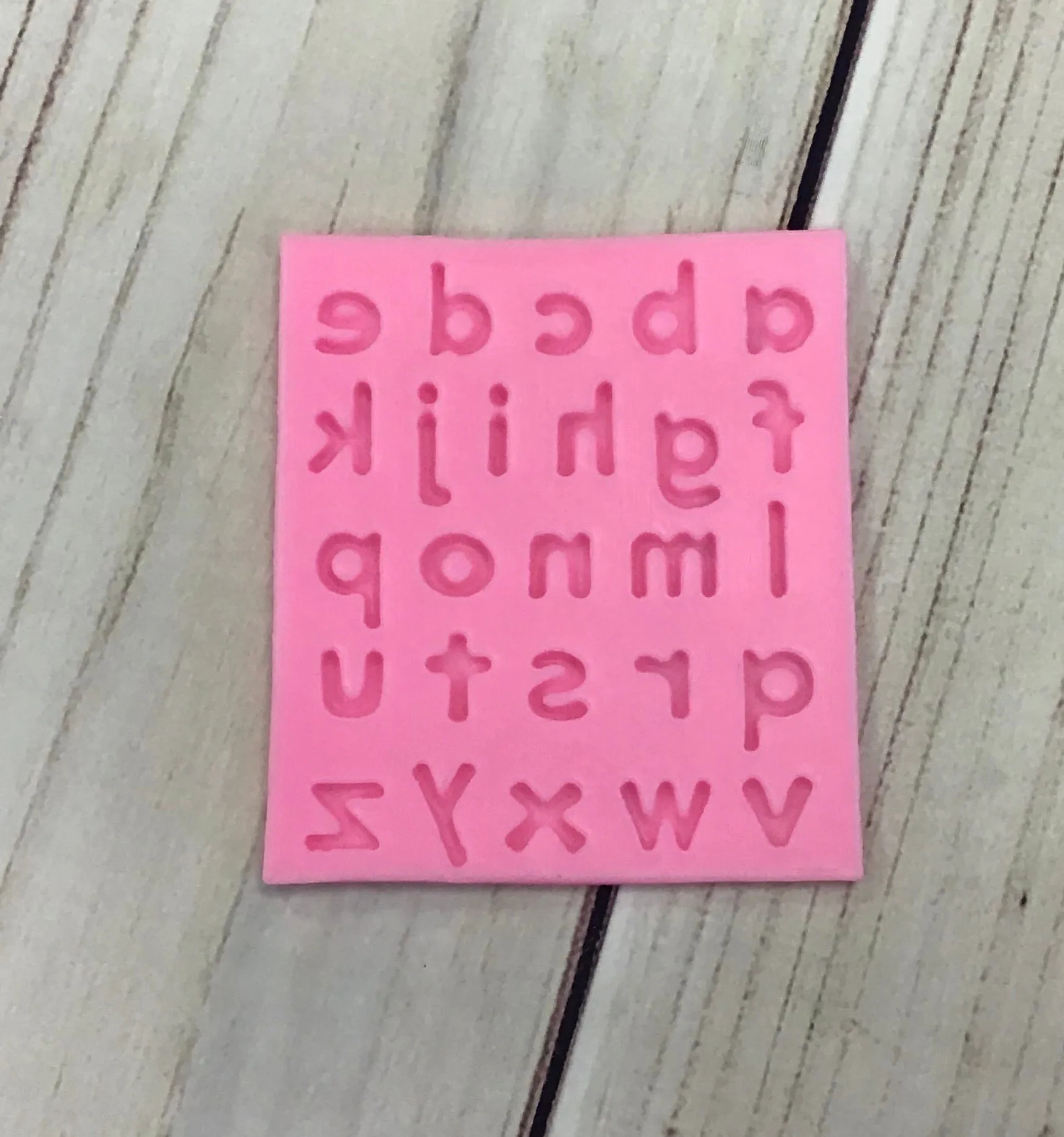 Lower Case Alphabet Silicone Mold