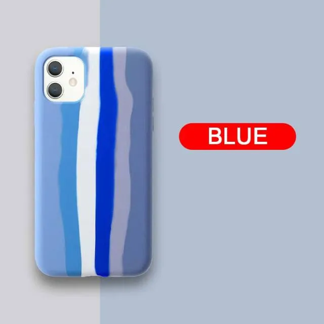 Luxury Rainbow Cartoon Silicone Case For iPhone