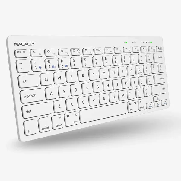 MACALLY Compact Bluetooth Keyboard for iPad, Mac/iPhone