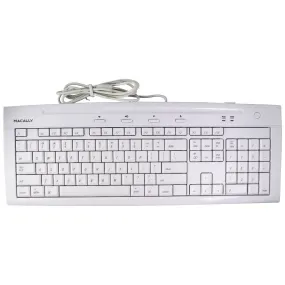 Macally USB 2.0 Universal Computer Keyboard - White (IKEY5)