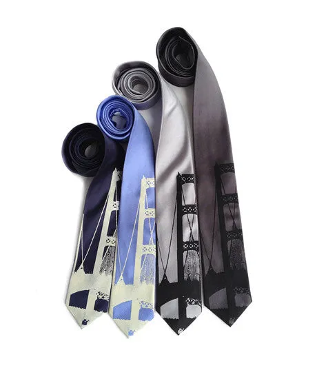 Mackinac Bridge Silk Necktie