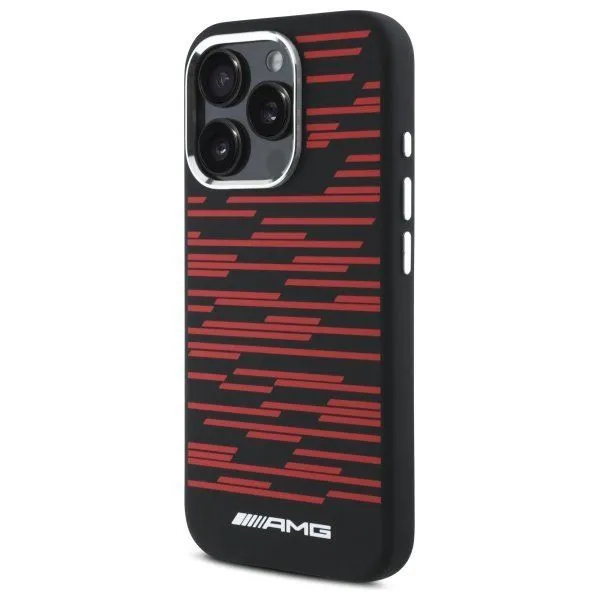 Mercedes Benz AMG Silicone Graphics Case with MagSafe for iPhone 16 Pro Max 6.9" Black - AMHMP16X24SSRRK