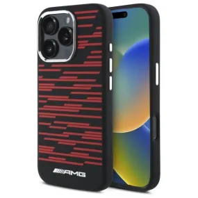 Mercedes Benz AMG Silicone Graphics Case with MagSafe for iPhone 16 Pro Max 6.9" Black - AMHMP16X24SSRRK