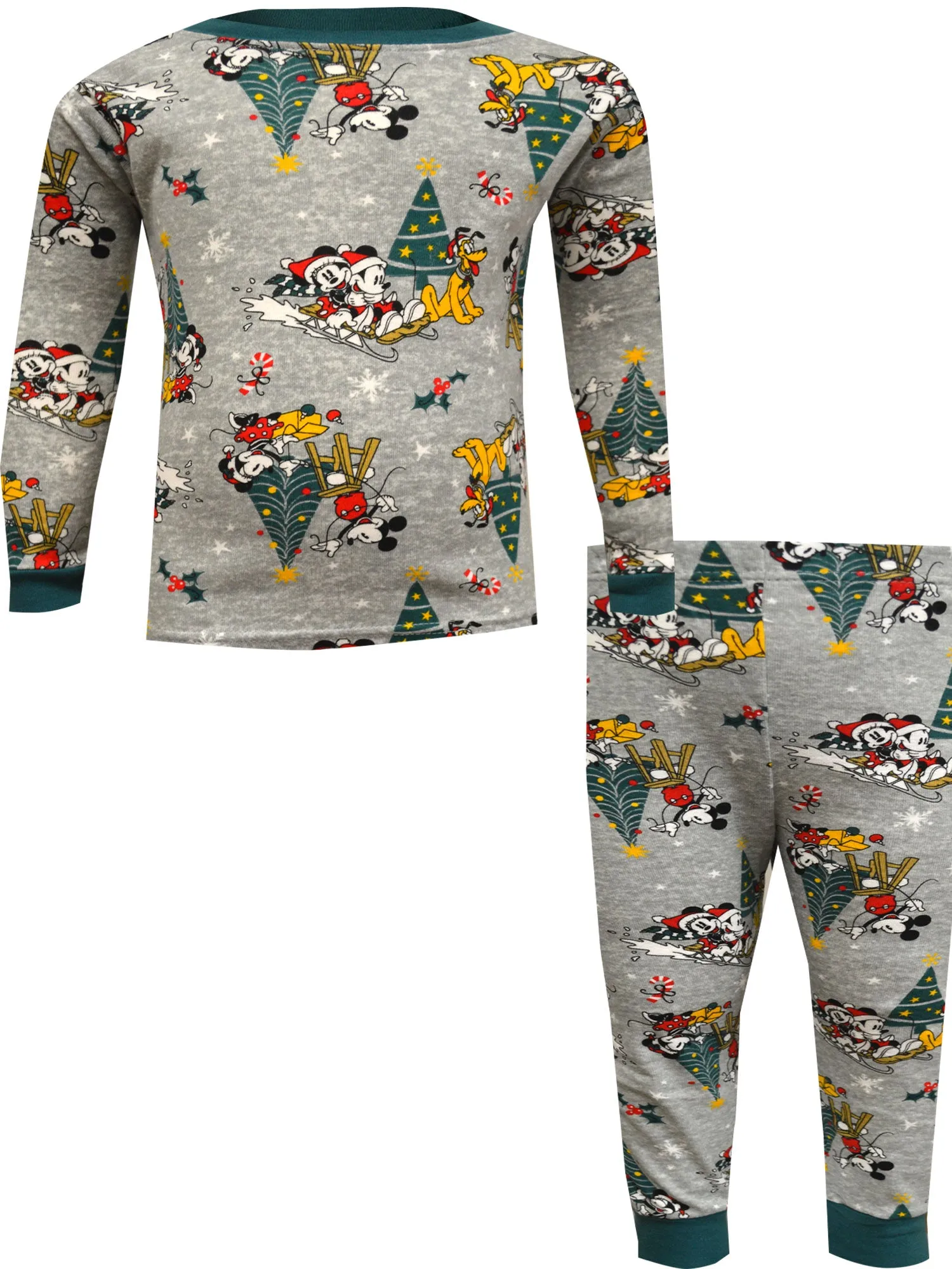 Mickey Minnie and Pluto Trim the Tree Christmas Pajama